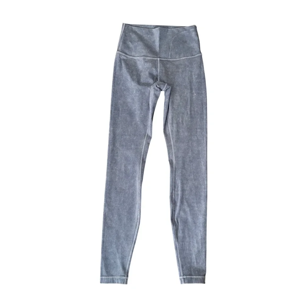 Lululemon Align Leggings Womens 4 Blue‎ Excellent Acid Wash High Rise 28